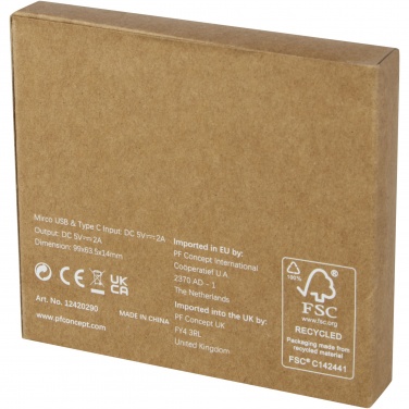 Logotrade mainoslahja ja liikelahja kuva: Loop 5000 mAh:n varavirtalähde kierrätetystä muovista